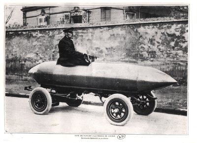 Electrical racing car Jenatzy La Jamais Contente by French Photographer